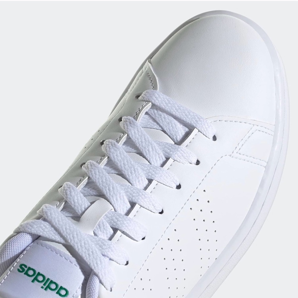 Adidas Advantage - Classic White with Green Detail - Picture 7 of 12